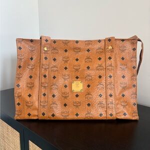 Vintage MCM Tan Monogram Tote